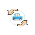 Flat icons for Car Insurance,Car service,vector illustrations