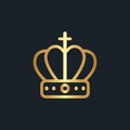 Flat icons for Crown,Gold color,vector illustrations Royalty Free Stock Photo