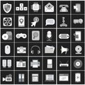 Flat icons design modern vector illustration big set of various financial service items, web and technology development Royalty Free Stock Photo