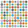 Flat icons design modern vector illustration. Big set of web and technology development icons, business management symbols