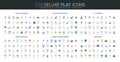 Flat Icons for Design Support E-Learning UI Royalty Free Stock Photo