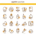 Flat icons Easter