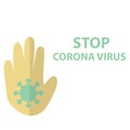 Flat icons forbidden Coronavirus 2020. Coronavirus in Wuhan, China, Global Spread, and the Concept of Icons Stopping Coronavirus ,