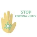 Flat icons forbidden Coronavirus 2020. Coronavirus in Wuhan, China, Global Spread, and the Concept of Icons Stopping Coronavirus ,