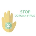 Flat icons forbidden Coronavirus 2020. Coronavirus in Wuhan, China, Global Spread, and the Concept of Icons Stopping Coronavirus ,