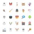 Flat Icons Halloween Pack