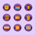 Flat icons for home freelance