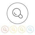 Flat icons (magnifying glass, search),