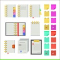Flat icons for notebooks