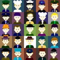 Flat icons people Vector 3 4 Royalty Free Stock Photo