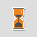 Flat icons for sand clock,Sticker,vector illustrations
