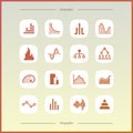 Flat icons set Royalty Free Stock Photo