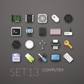 Flat icons set 13