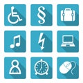 Flat icons set Royalty Free Stock Photo