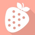 Flat icons for Strawberry,fruit,vector illustrations Royalty Free Stock Photo