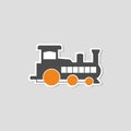 Flat icons for train,transportation,sticker,vector illustration Royalty Free Stock Photo