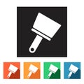 Flat icons (trowel, manufacturing), illustration Royalty Free Stock Photo