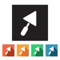 Flat icons (trowel, manufacturing), Royalty Free Stock Photo