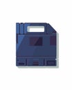 Flat illustration of blue floppy disk with label ai Royalty Free Stock Photo
