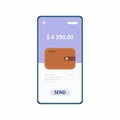 Flat Illustration of Digital Wallet for E-commerce Payment Royalty Free Stock Photo
