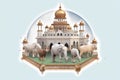 Flat illustration of a goat, Eid ul Azha Concept