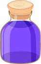 flat illustration of icon symbol, glass bottle containing purple grape syrup