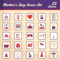 Flat Illustration Of Mother Day Colorful Icons Royalty Free Stock Photo