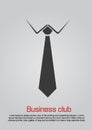 Flat illustration of necktie with white collar