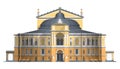 Flat illustration of Odesa National Academic Opera and Ballet Theater Royalty Free Stock Photo