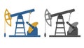 Flat illustration of an oil derrick