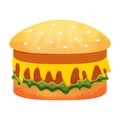 Flat Illustration Of Realistic Burger