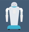 Flat illustration. Robots in medicine
