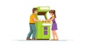 Couple playing classic arcade game machine, retro video game fun Royalty Free Stock Photo