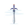 Flat Illustration vector graphics of sword