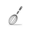 Flat illustration of a whisk. cake maker tool vector template