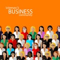 Flat illustration of women business community.