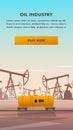 Flat Illustration Yellow Rail Tanker Oil Industry