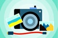 Flat image camera with photography