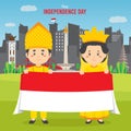 Flat Indonesia Independence Day Background