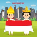 Flat Indonesia Independence Day Background