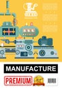 Flat Industrial Manufacturing Poster
