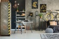 Flat in industrial style