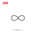Flat infinity symbol vector icon design isolated Royalty Free Stock Photo