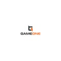 Flat initial G GAME ONE challenge logo design