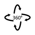 360 Flat inside vector icon which can easily modify or edit Royalty Free Stock Photo