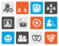 Flat Internet Community and Social Network Icons Royalty Free Stock Photo