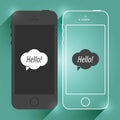 Mobile Device Smartphone Template. Vector Elements. Isolated Phone Flat Illustration. EPS10