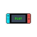 Icon of a Mobile Video Console. Pixel Art.