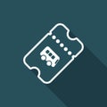 Bus ticket - Vector web icon