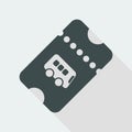 Bus ticket - Vector web icon